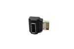 USB 3.1 Adapter Typ E Buchse zu Stecker 90° Winkeladapter PH74A in Schwarz | System-S