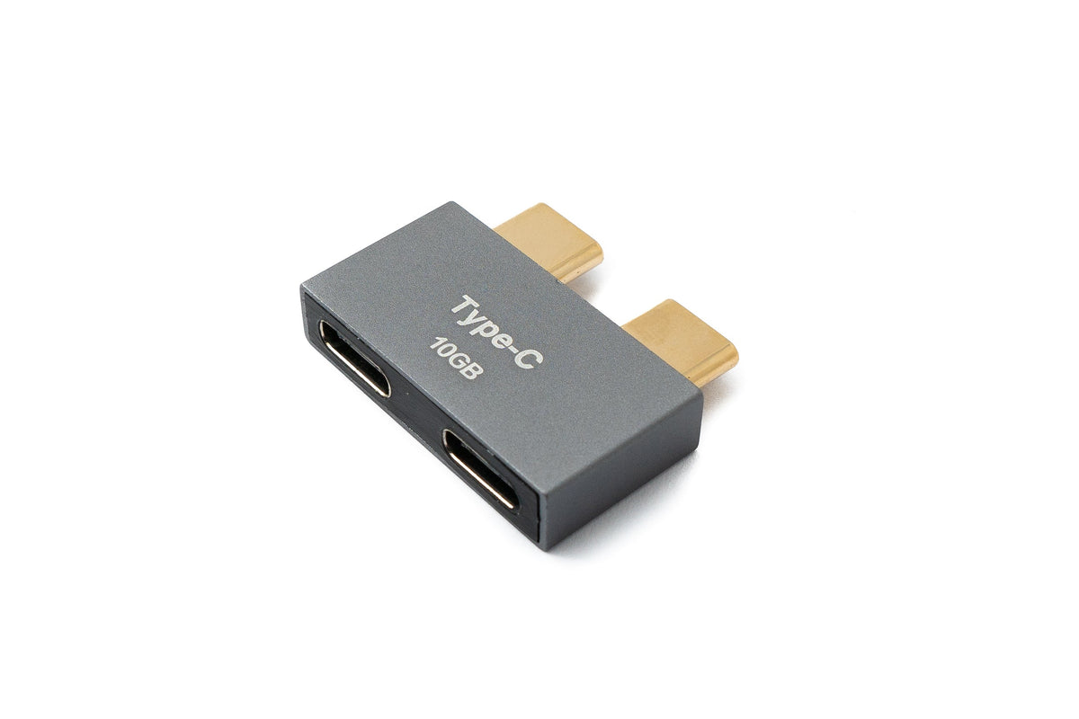 USB 3.1 Gen 2 Doppel Adapter 2x Typ C Stecker zu 2x Buchse Kabel OTG | System-S