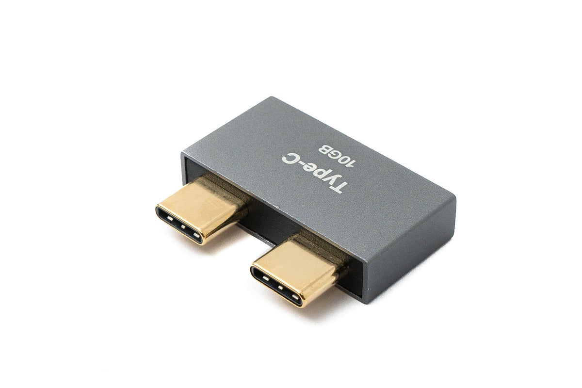 USB 3.1 Gen 2 Doppel Adapter 2x Typ C Stecker zu 2x Buchse Kabel OTG | System-S