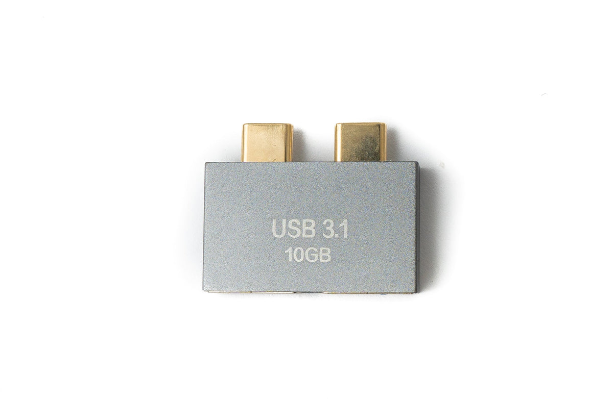 USB 3.1 Gen 2 Doppel Adapter 2x Typ C Stecker zu 2x 3.0 Typ A Buchse Kabel OTG | System-S