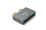 USB 3.1 Gen 2 Doppel Adapter 2x Typ C Stecker zu 2x 3.0 Typ A Buchse Kabel OTG | System-S