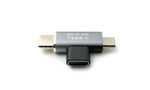 USB 3.1 Y Adapter Typ C Buchse zu Stecker & 2.0 Micro B Stecker Winkel Kabel | System-S