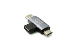 USB 3.1 Y Adapter Typ C Buchse zu Stecker & 2.0 Micro B Stecker Winkel Kabel | System-S