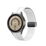 Armband 20 mm aus Silikon für Samsung Galaxy Watch 5 4 Smartwatch in Weiß | System-S