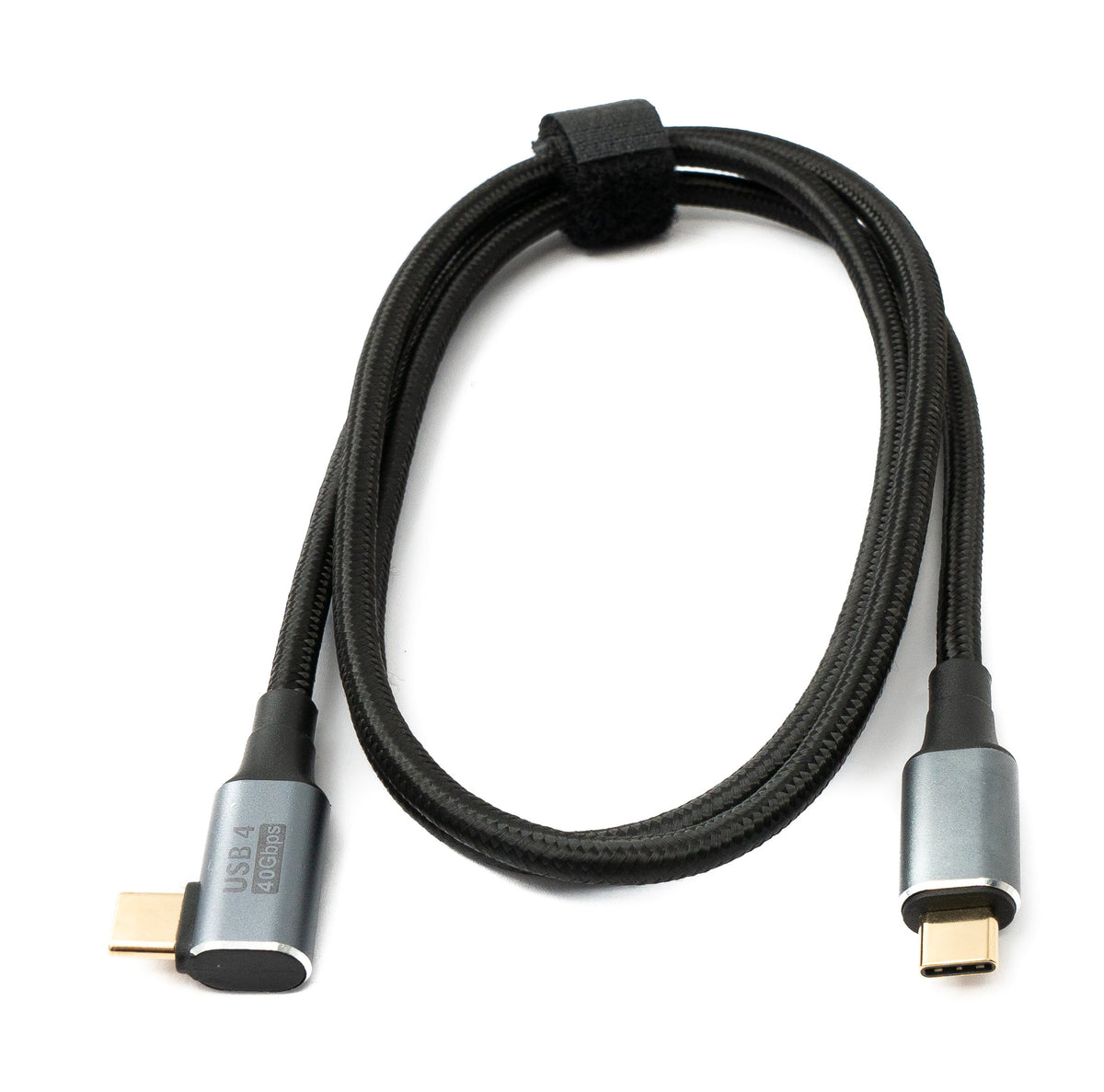 USB4 USB Kabel 100 cm Typ C Stecker zu Stecker 40 Gbit/s USB 4.0 geflochten Winkel | System-S