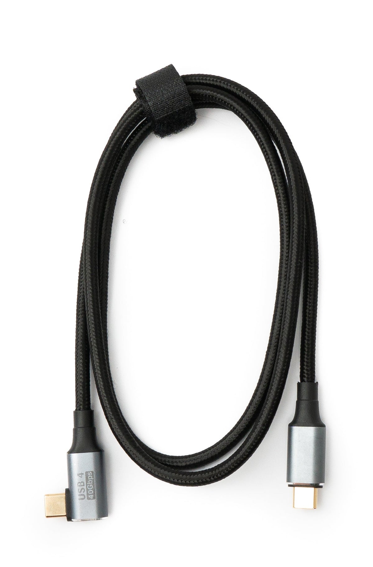 USB4 USB Kabel 100 cm Typ C Stecker zu Stecker 40 Gbit/s USB 4.0 geflochten Winkel | System-S