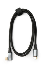 USB4 USB Kabel 100 cm Typ C Stecker zu Stecker 40 Gbit/s USB 4.0 geflochten Winkel | System-S