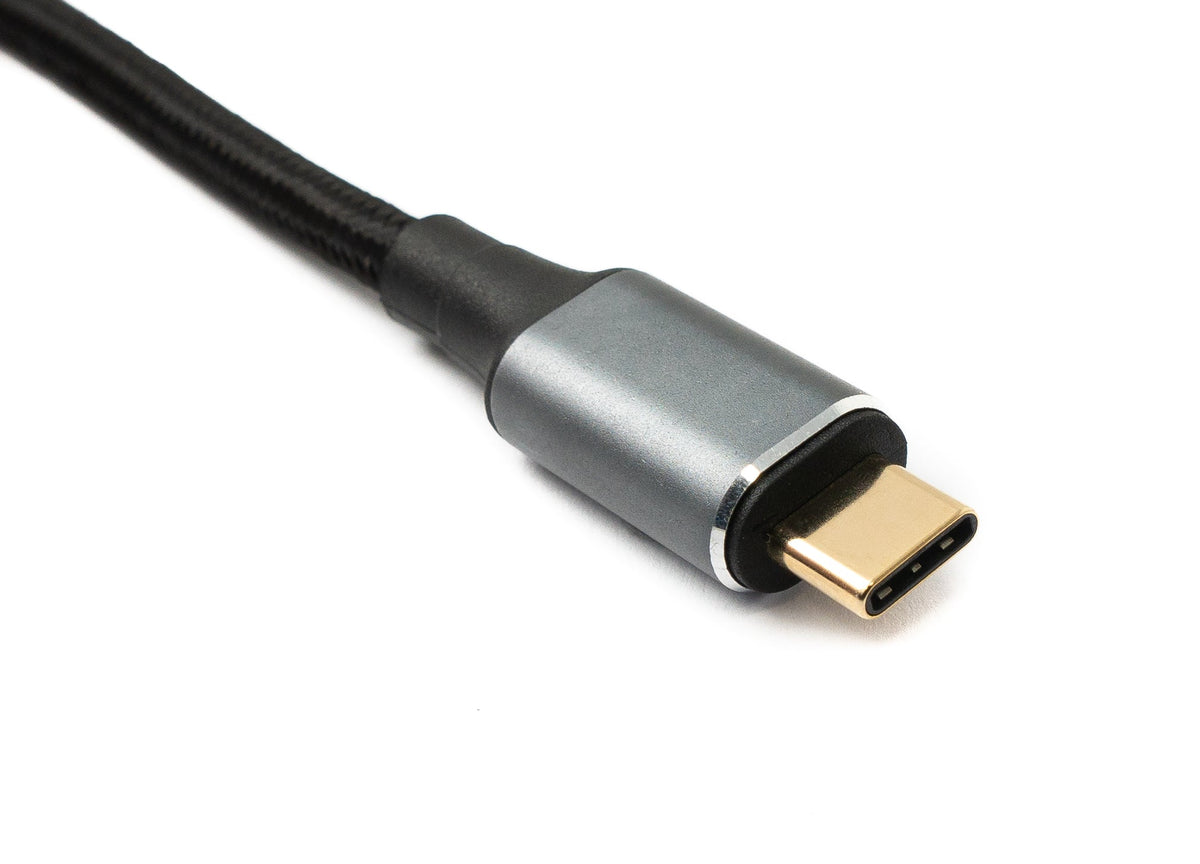 USB4 USB Kabel 100 cm Typ C Stecker zu Stecker 40 Gbit/s USB 4.0 geflochten Winkel | System-S