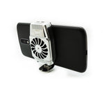USB Kühlung Ventilator für 4,0" bis 6,7" Smartphone Tablet in Grau | System-S