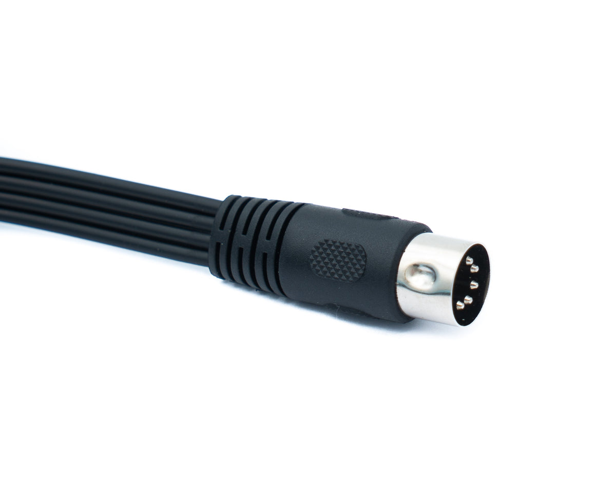 Cinch 4 RCA Kabel 150 cm Stecker zu DIN 5 polig Stecker Stereo Schwarz | System-S