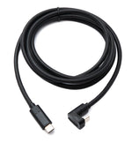 USB 3.2 Gen 1 Kabel 200 cm Typ C Stecker zu Stecker U Turn 180° Winkel Schwarz | System-S