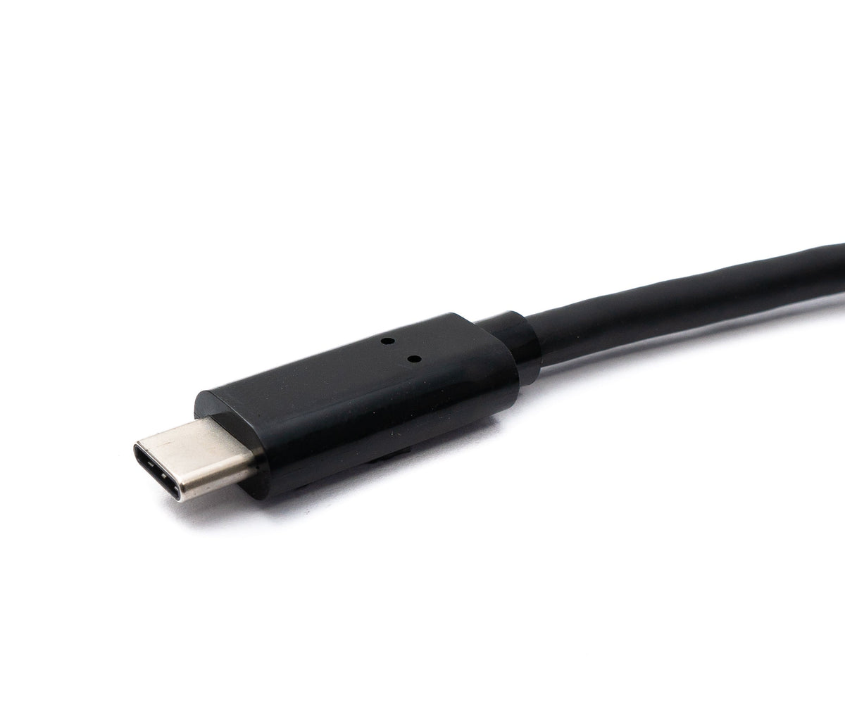 USB 3.2 Gen 1 Kabel 200 cm Typ C Stecker zu Stecker U Turn 180° Winkel Schwarz | System-S