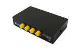 USB 2.0 Switch 4x Typ B Buchse zu A Buchse Hub Schalter Adapter in Schwarz | System-S