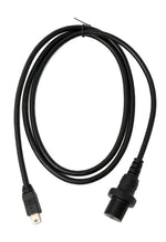 USB 2.0 Kabel 100 cm Mini B Stecker zu Buchse Bulkhead Wasserfest in Schwarz | System-S