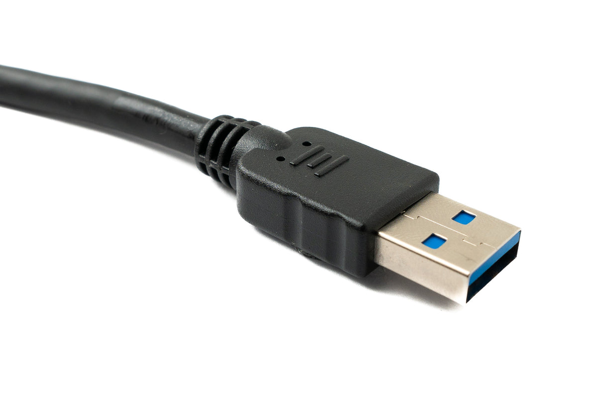 USB 3.0 Kabel 100 cm Typ A Stecker zu Buchse 5 Gbit/s in Schwarz | System-S