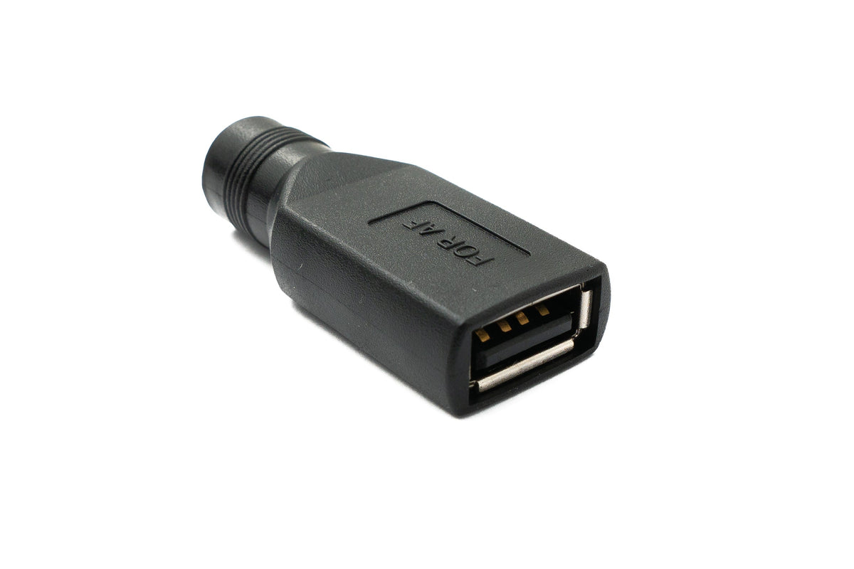 DC Adapter 20V 5,5 x 2,1 Buchse zu USB 2.0 Buchse Kabel in Schwarz | System-S