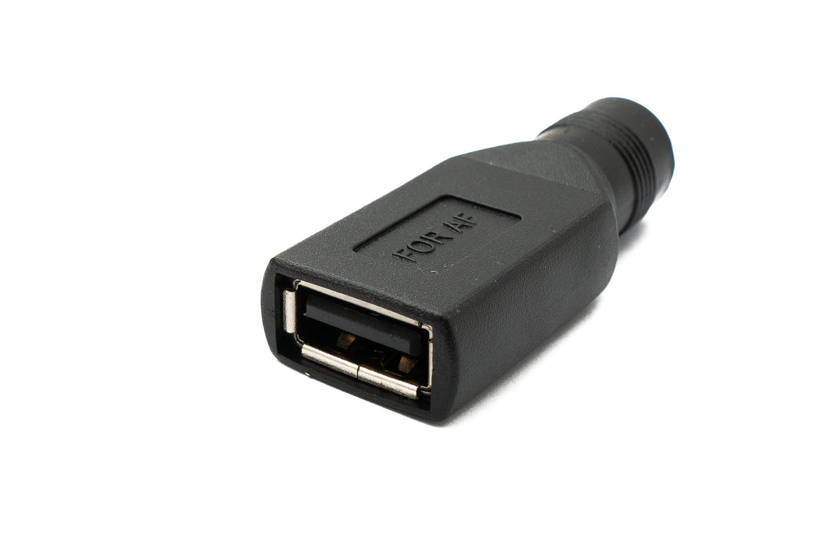 DC Adapter 20V 5,5 x 2,1 Buchse zu USB 2.0 Buchse Kabel in Schwarz | System-S