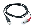 Cinch RCA Kabel 150 cm 2 polig Stecker zu USB 2.0 Typ A Stecker Audio | System-S