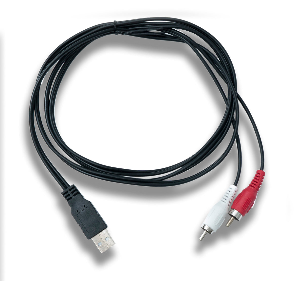 Cinch RCA Kabel 150 cm 2 polig Stecker zu USB 2.0 Typ A Stecker Audio | System-S