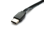 USB 3.1 Kabel 13 cm Typ C Stecker zu 2.0 Typ A Stecker flach Schwarz | System-S