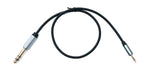 Audio Klinke Kabel 50 cm 6,35 mm 2 polig Stecker zu 3,5 mm 3 polig Stecker AUX | System-S