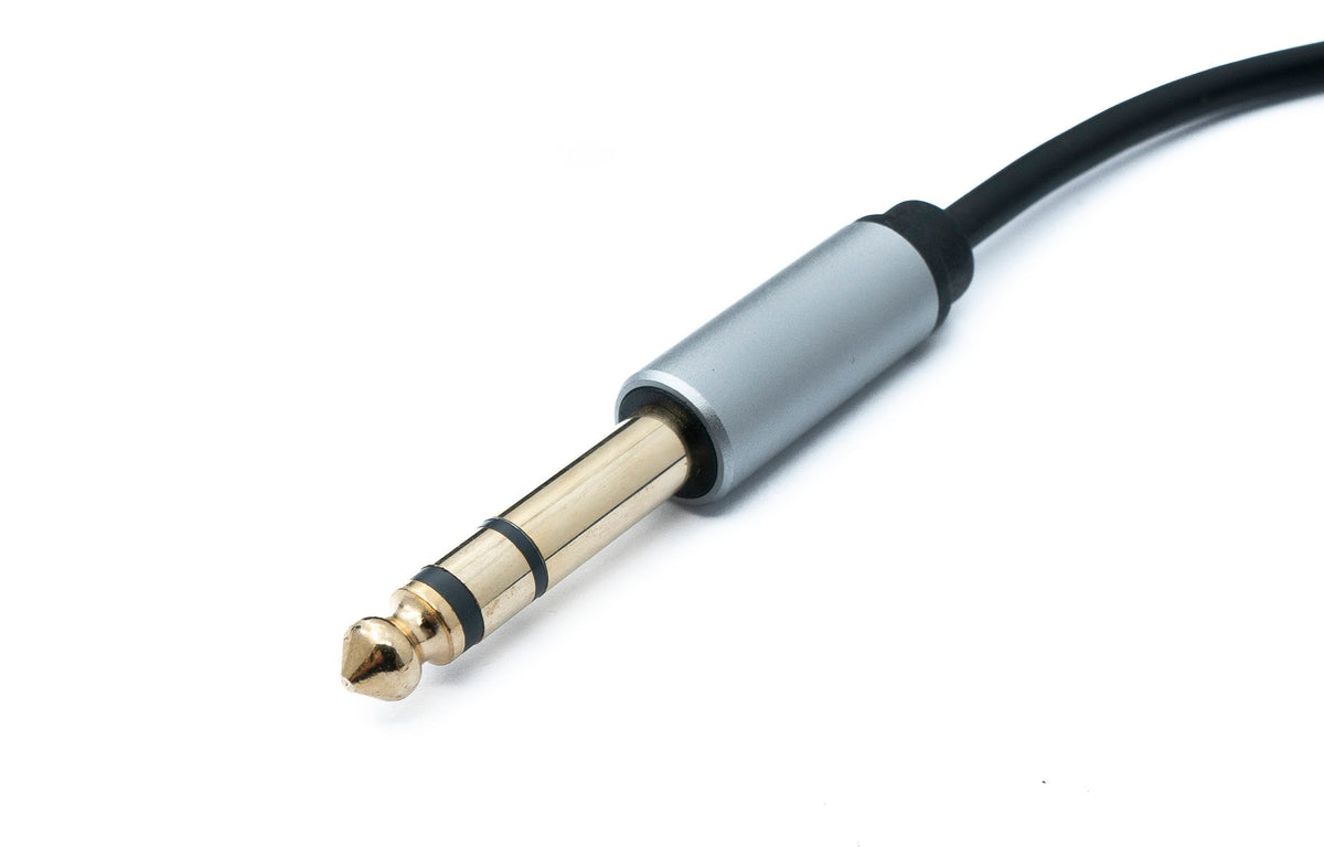 Audio Klinke Kabel 50 cm 6,35 mm 2 polig Stecker zu 3,5 mm 3 polig Stecker AUX | System-S
