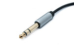 Audio Klinke Kabel 50 cm 6,35 mm 2 polig Stecker zu 3,5 mm 3 polig Stecker AUX | System-S