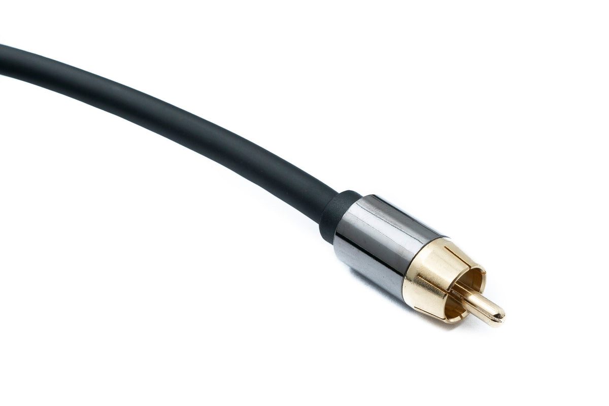 Audio Cinch RCA Kabel 100 cm 1 polig Stecker zu Stecker | System-S