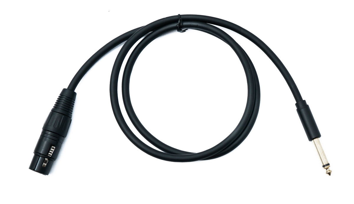 Audio XLR Kabel 100 cm 3 polig Buchse zu Klinke AUX 6,35 mm 2 polig TS Stecker | System-S