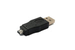 USB 2.0 Adapter Typ A Stecker zu HIROSE  MINI 4P Stecker Kabel in Schwarz | System-S