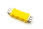 USB 2.0 Adapter Typ A Buchse zu Buchse Kabel in Gelb | System-S