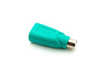 USB 2.0 Adapter Typ A Buchse zu PS/2 Stecker PS2 Kabel in Türkis | System-S