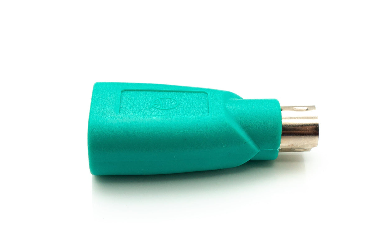 USB 2.0 Adapter Typ A Buchse zu PS/2 Stecker PS2 Kabel in Türkis | System-S