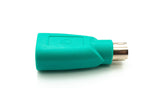 USB 2.0 Adapter Typ A Buchse zu PS/2 Stecker PS2 Kabel in Türkis | System-S
