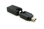 USB 2.0 Adapter Mini B Stecker zu Typ A Buchse 360° Winkel Kabel in Schwarz | System-S