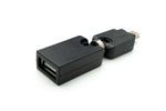 USB 2.0 Adapter Mini B Stecker zu Typ A Buchse 360° Winkel Kabel in Schwarz | System-S