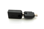 USB 2.0 Adapter Mini B Stecker zu Typ A Buchse 360° Winkel Kabel in Schwarz | System-S