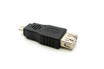 USB 2.0 Adapter Micro B Stecker zu Typ A Buchse Kabel in Schwarz | System-S