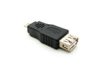 USB 2.0 Adapter Micro B Stecker zu Typ A Buchse Kabel in Schwarz | System-S