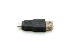 USB 2.0 Adapter Micro B Stecker zu Typ A Buchse Kabel in Schwarz | System-S