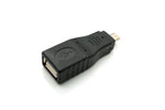 USB 2.0 Adapter Micro B Stecker zu Typ A Buchse Kabel in Schwarz | System-S
