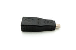 USB 2.0 Adapter Micro B Stecker zu Typ A Buchse Kabel in Schwarz | System-S