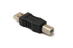 USB 2.0 Adapter Typ B Stecker zu A Stecker Kabel in Schwarz | System-S