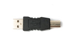 USB 2.0 Adapter Typ B Stecker zu A Stecker Kabel in Schwarz | System-S