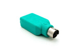 USB 2.0 Adapter Typ A Buchse zu PS/2 Stecker PS2 Kabel in Türkis | System-S