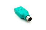 USB 2.0 Adapter Typ A Buchse zu PS/2 Stecker PS2 Kabel in Türkis | System-S