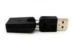 USB 2.0 Adapter Typ A Stecker zu Buchse 360° Winkel Kabel in Schwarz | System-S