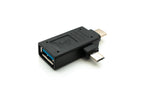 USB Y 3.1 Adapter Typ C Stecker & 2.0 Micro B Stecker zu 3.0 A Buchse Kabel | System-S