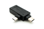 USB Y 3.1 Adapter Typ C Stecker & 2.0 Micro B Stecker zu 3.0 A Buchse Kabel | System-S