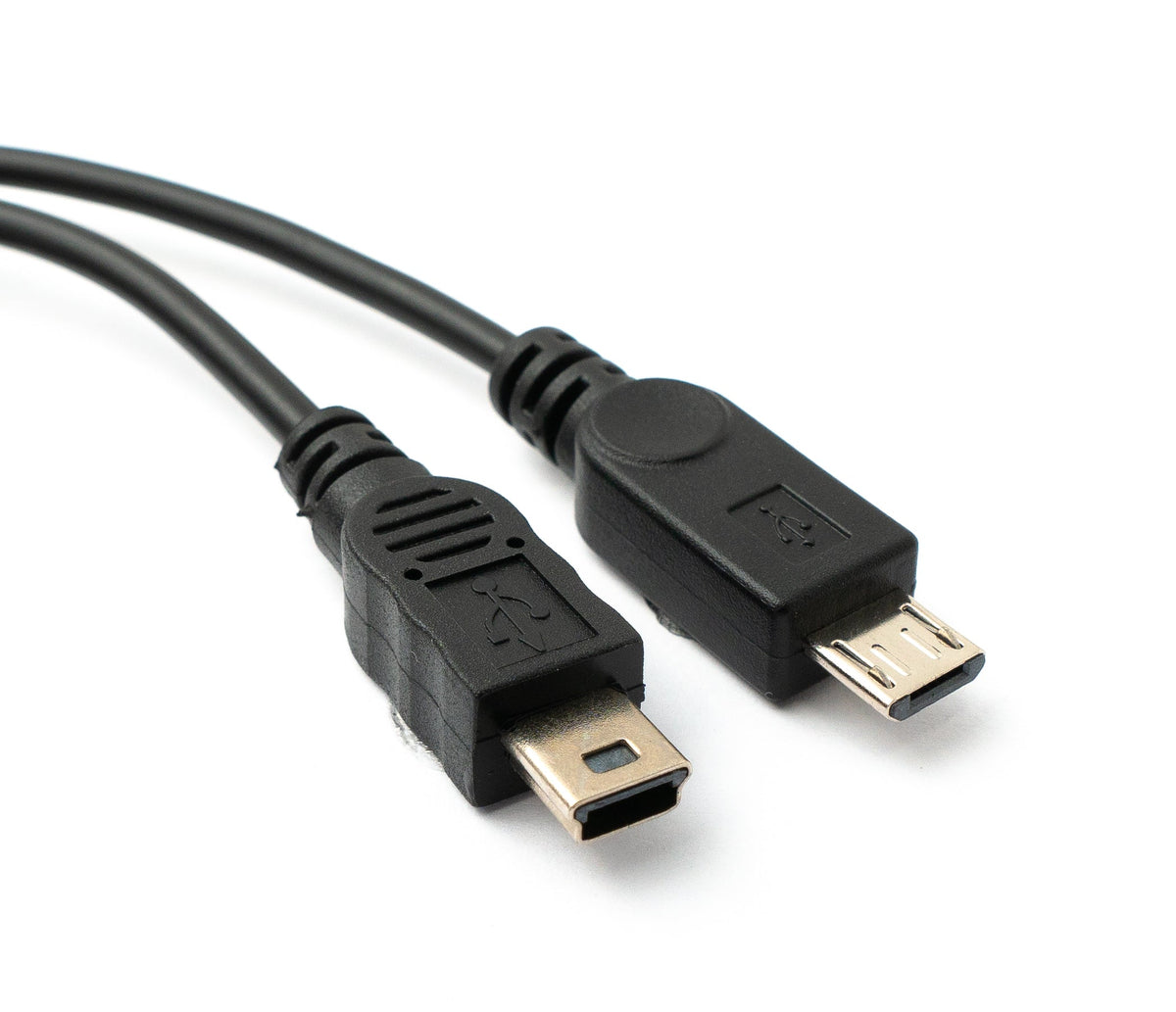 USB 2.0 Y Kabel 30 cm Mini B Buchse zu Stecker + Micro B Stecker Ladekabel | System-S